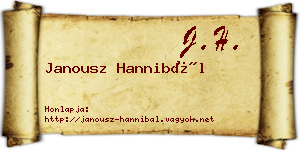 Janousz Hannibál névjegykártya