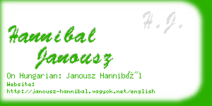 hannibal janousz business card